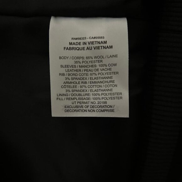 NIKE Sportswear Destroyer Leather & Wool Blend Varisty Bomber Jacket Size S NWT - Picture 12 of 16